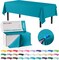 Exquisite Party Solids 54" x 100' Plastic Table Cover Roll with Slide Cutter – Cut-to-Size Dispenser Box – Makes Up to 12 Disposable 8' Rectangle Tablecloths